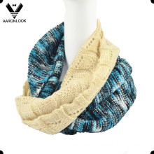 Lady′s Multicolor Jacquard Joint Pattern Loop Scarf